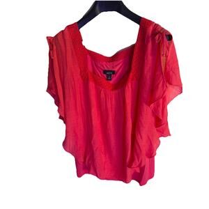 Women's Plus ALYX Pink Blouse size 1X - 2 PIECE Fuchsia Top